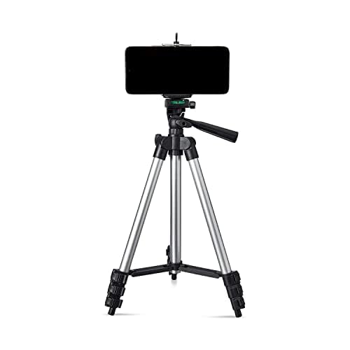 Amazon Basics 3110 Aluminium Lightweight Tripod with Mobile Phone Holder 